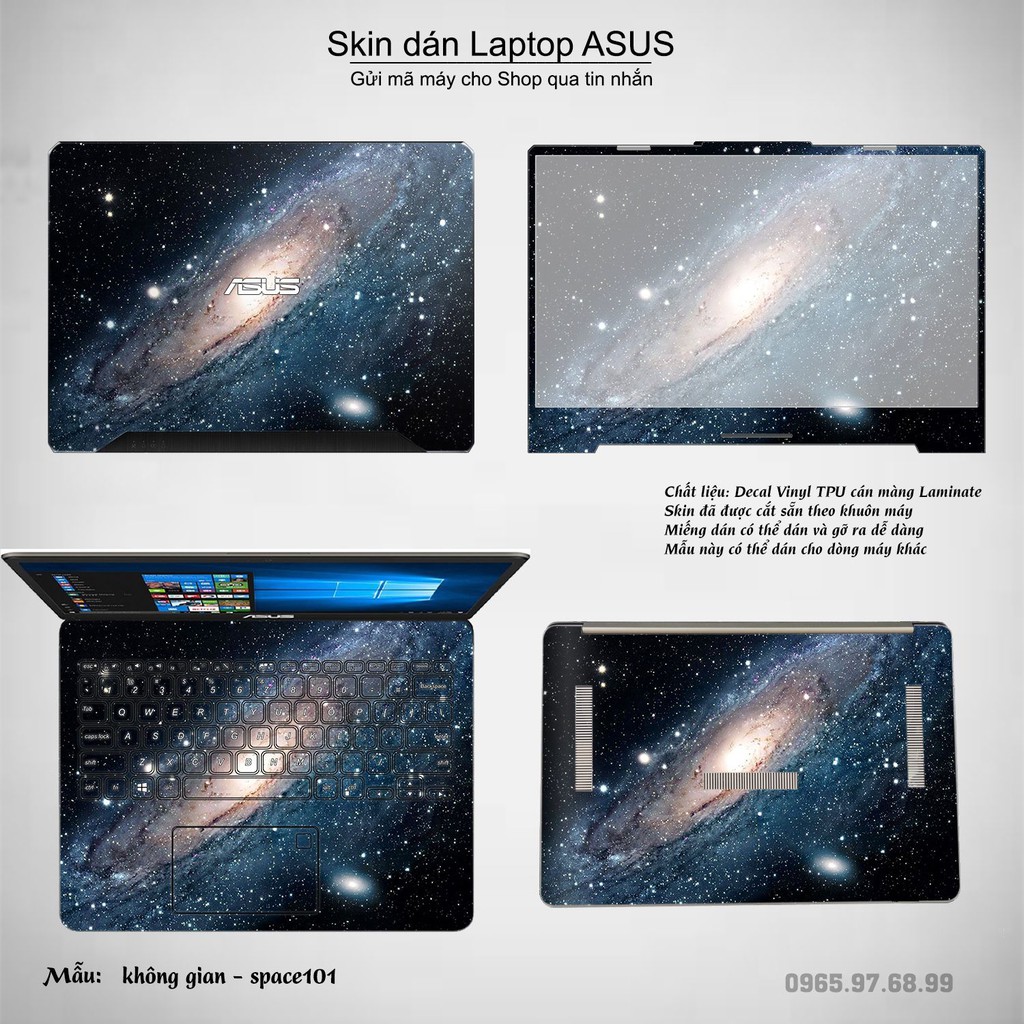 Skin dán Laptop Asus in hình không gian _nhiều mẫu 17 (inbox mã máy cho Shop)