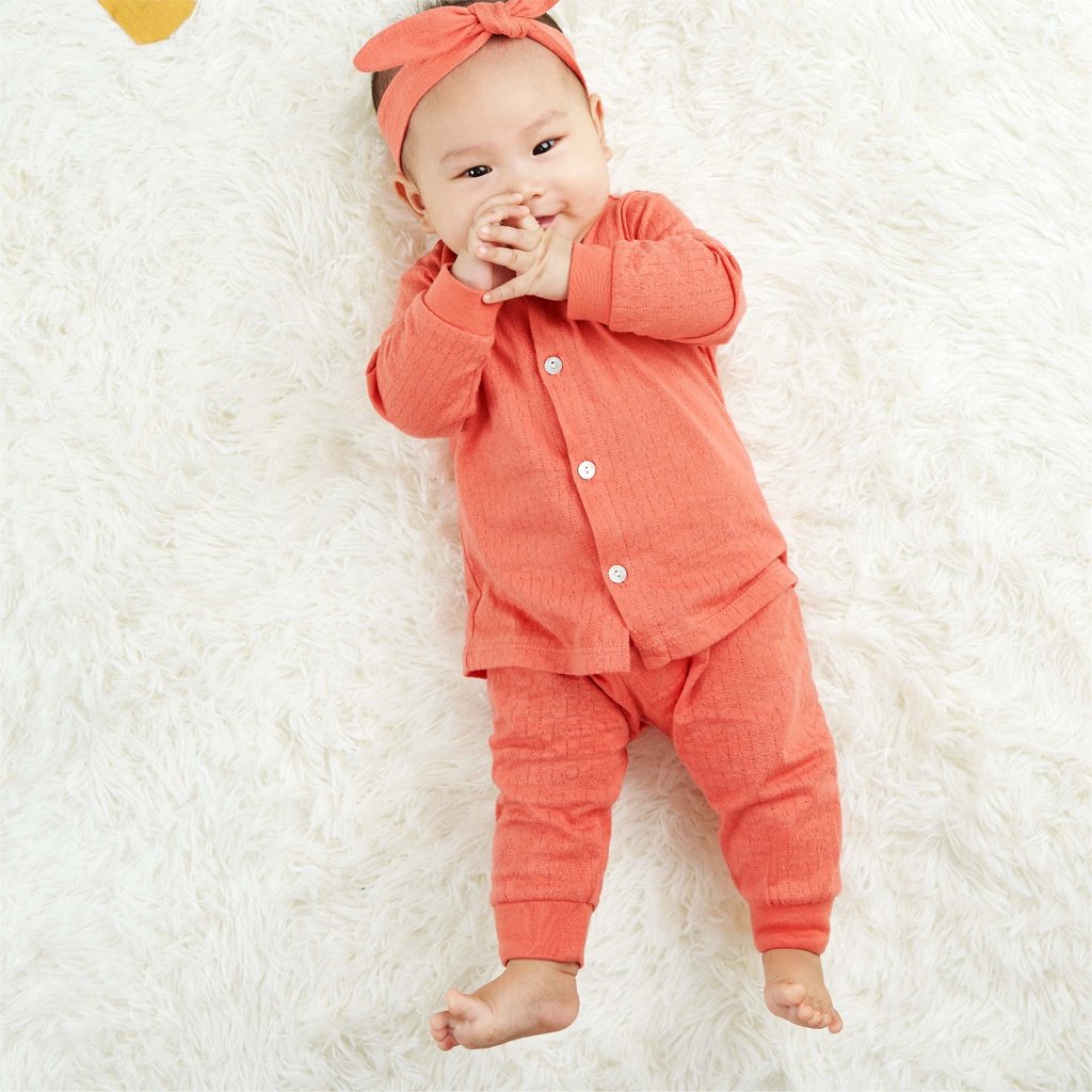 LULLABY Bộ quần áo tay dài có bo NH2519