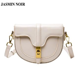 Túi Đeo Vai Yên Ngựa JASMIN NOIR Bằng Da PU Thiết Kế Khóa Lật Thời Trang Chất Lượng Cao