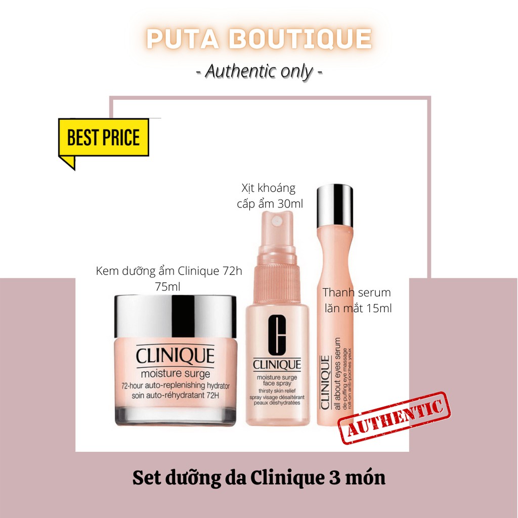 Set dưỡng da Clinique 3 món