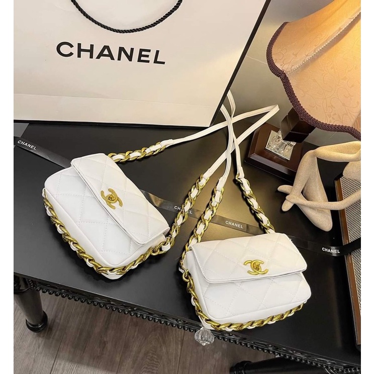 Túi đeo chéo xích to size 19cm vừa đt