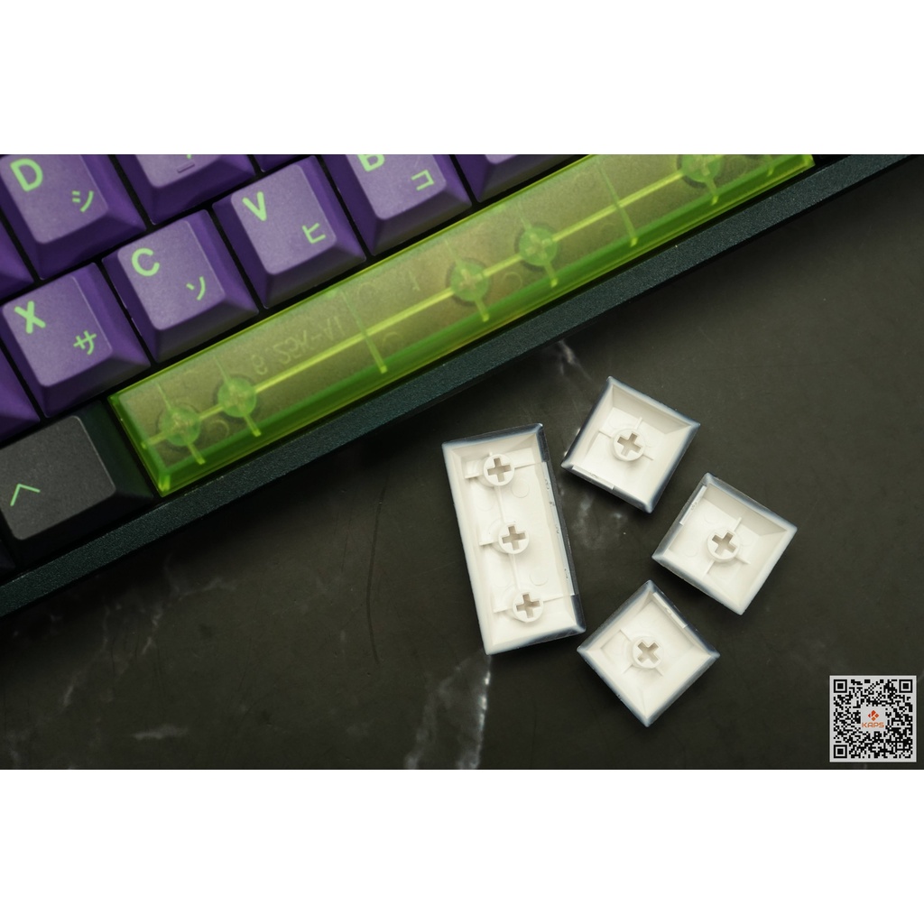 Keycap Eva PBT profile Cherry in dyesub 134 nút cho bàn phím cơ layout 108/104/98/87/84/75/68/64/61
