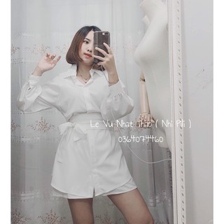 Sét bộ đồ nữ màu trắng xinh xắn chất đũi dày mịn mềm mại cho các bạn nữ.