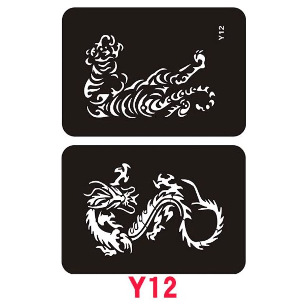 KHUÔN VẼ HENNA DECAL Y12