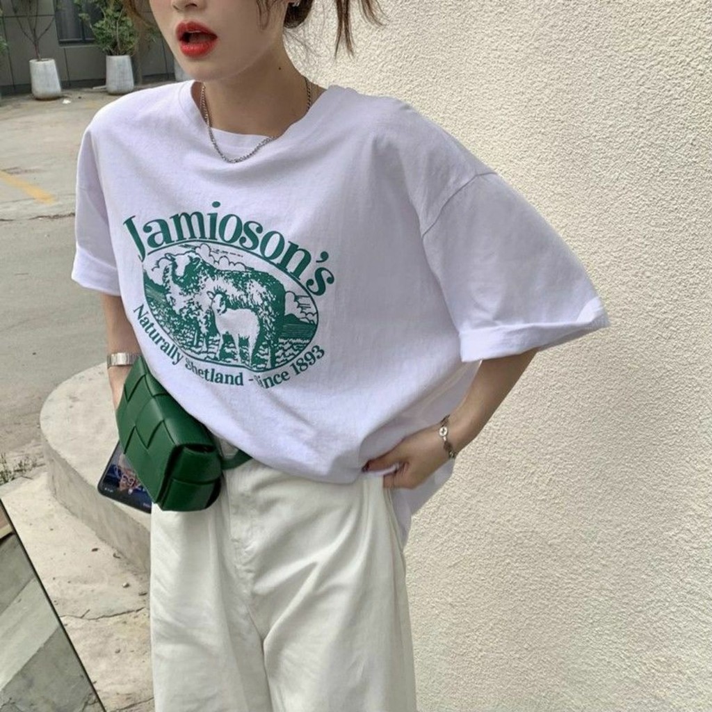 Áo Thun Tay Lỡ 100% Cotton Form Rộng Unisex Thời Trang Ulzzang