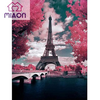 Bộ tranh đính đá 5d tự làm hình tháp eiffel độc đáo