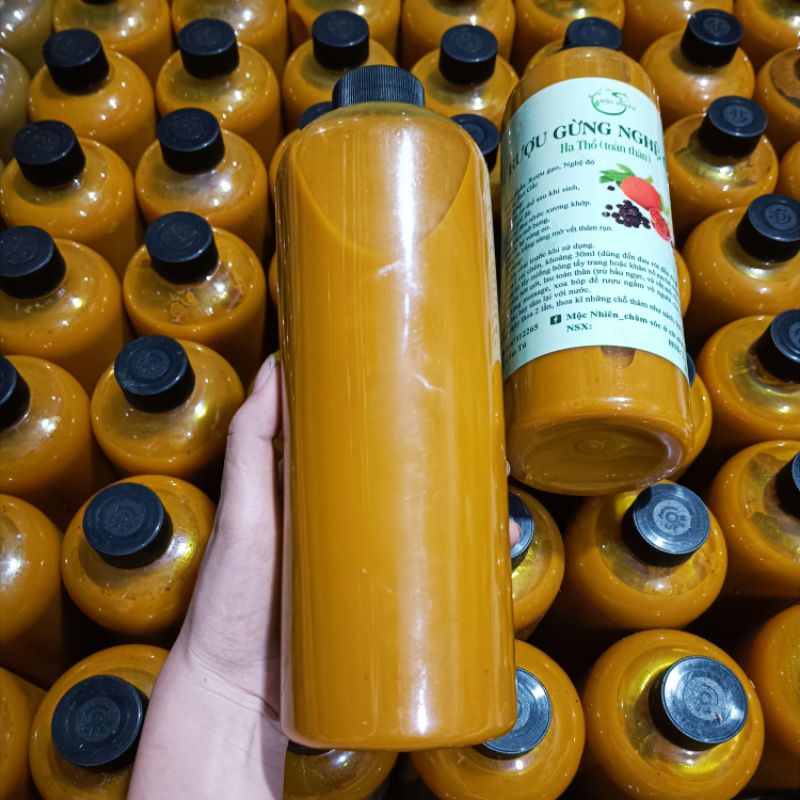 Rượu gừng nghệ gấc hạ thổ sau sinh giúp trắng da, mờ thâm rạn