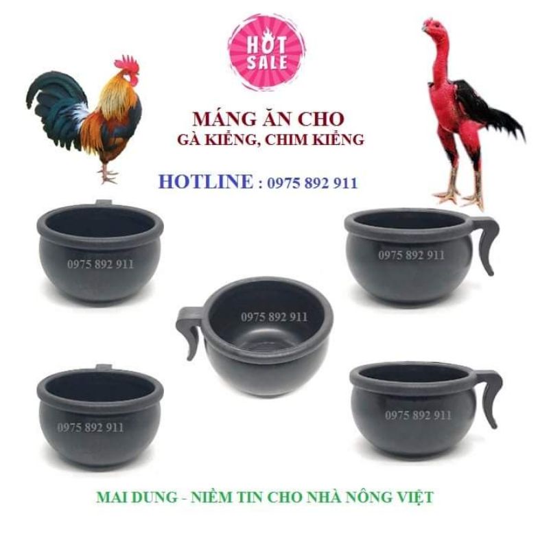 máng ăn cho gà chọi , gà tre , chim kiểng - loại cao su