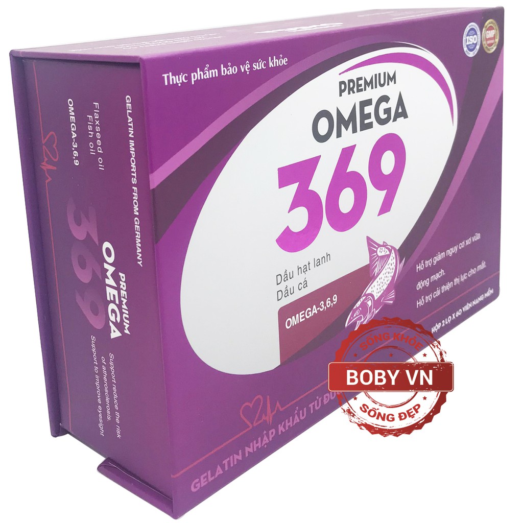 Premium Omega 369 tăng cường thị lực chống oxy hóa.