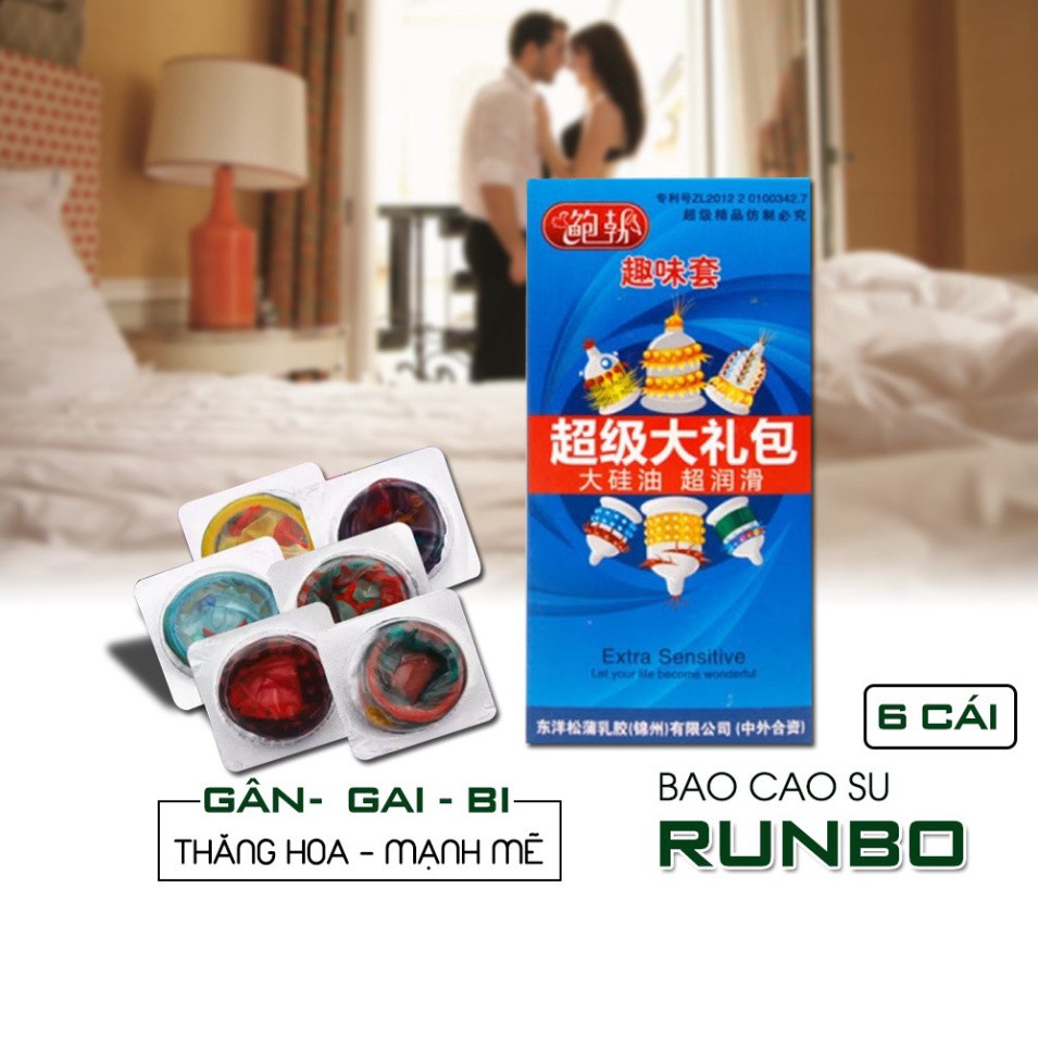 Bao cao su gai bi lớn RunBo, bcs gân gai bi chống xuất tinh sớm kéo dài thời gian quan hệ