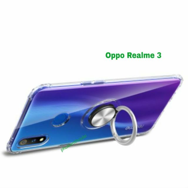Ốp lưng Oppo Realme 3 FREESHIP Từ 50k chống sốc giá đỡ Iring Trong màu cao cấp