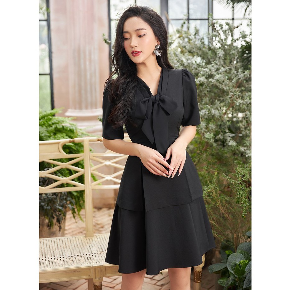 Đầm xòe nơ buộc cổ DEA1205 | BigBuy360 - bigbuy360.vn