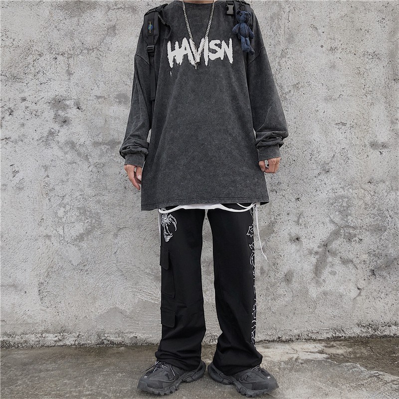 Áo sweater nữ form rộng, áo sweater hiphop form rộng tay dài loang mặc nhà đi chơi thời trang unisex ulzzang hàn quốc | BigBuy360 - bigbuy360.vn