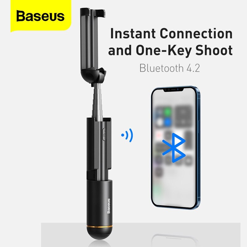 Gậy Tự Sướng Siêu Nhỏ Gọn Baseus SUDYZP Ultra Mini Bluetooth Folding Selfie Stick (15cm/675mm, Bluetooth 4.2) - Toplink