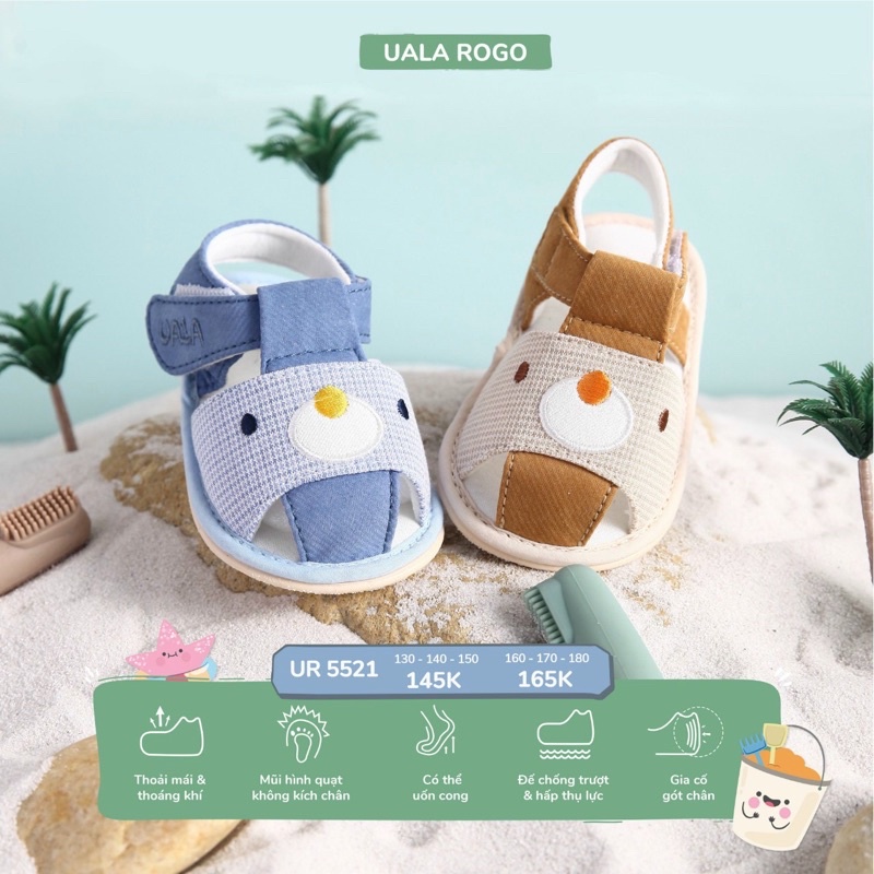 Giày tập đi UALA ROGO cá (12cm-15cm)