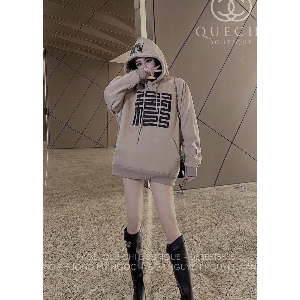 Áo HOODIE thời trang nam nữ form rộng in họa tiết trước ngực siêu hot