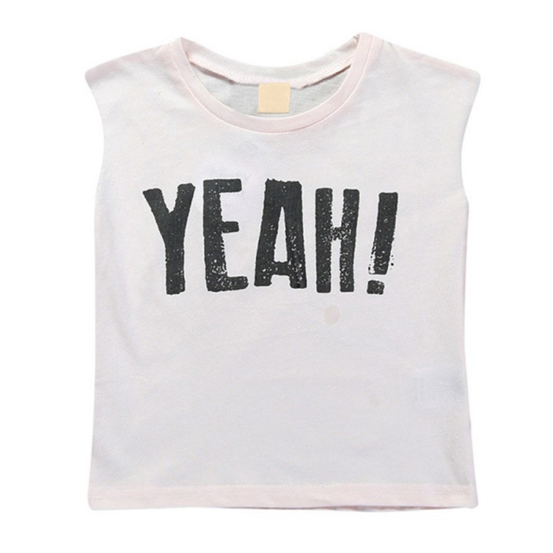 Áo thun không tay in chữ YEAH! xinh xắn cho bé trai