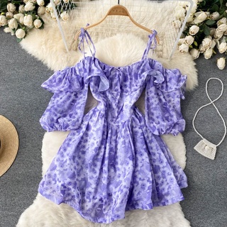 Đầm trễ vai tiểu thư xòe bồng siêu xinh siêu dễ thương
