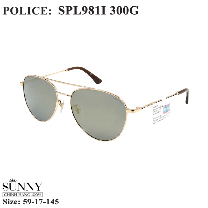 Kính mát chính hãng Police SPL981I màu sắc thời trang, thiết kế dễ đeo bảo vệ mắt