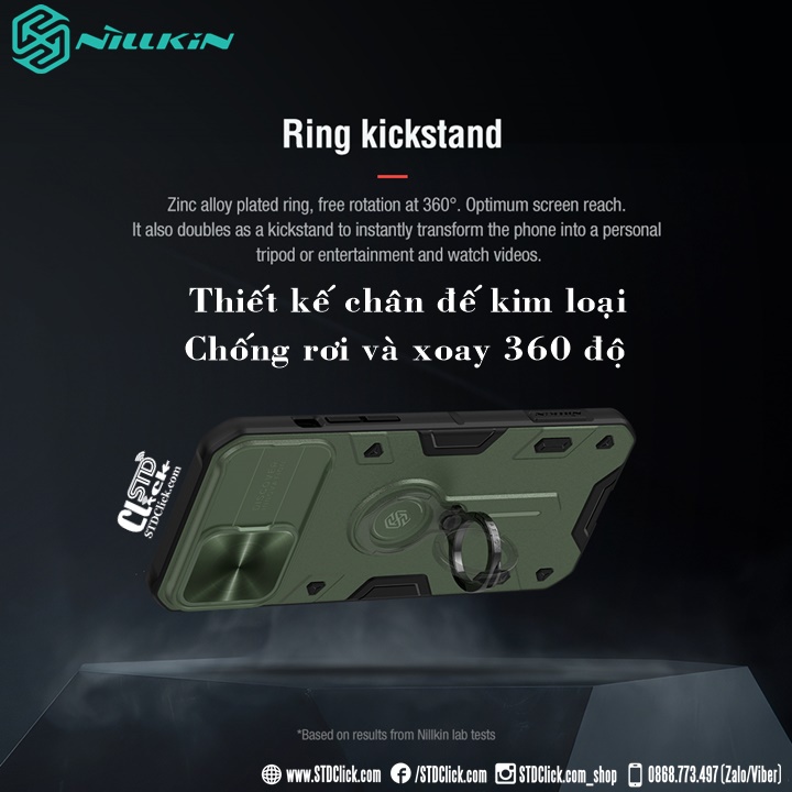 ỐP LƯNG IPHONE 13 PRO MAX - 13 PRO - 13 NILLKIN CAMSHIELD ARMOR CHỐNG SỐC BẢO VỆ CAMERA CHÍNH HÃNG