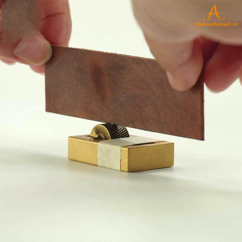 Dụng cụ làm đồ da thủ công + 2 con lăn bằng đồng thau