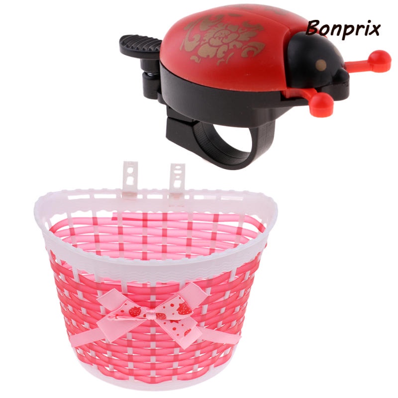 Giỏ Trước + Sau Xe Đạp / Mua Sắm Hình Bọ Rùa / Chuông Cho Bé Gái