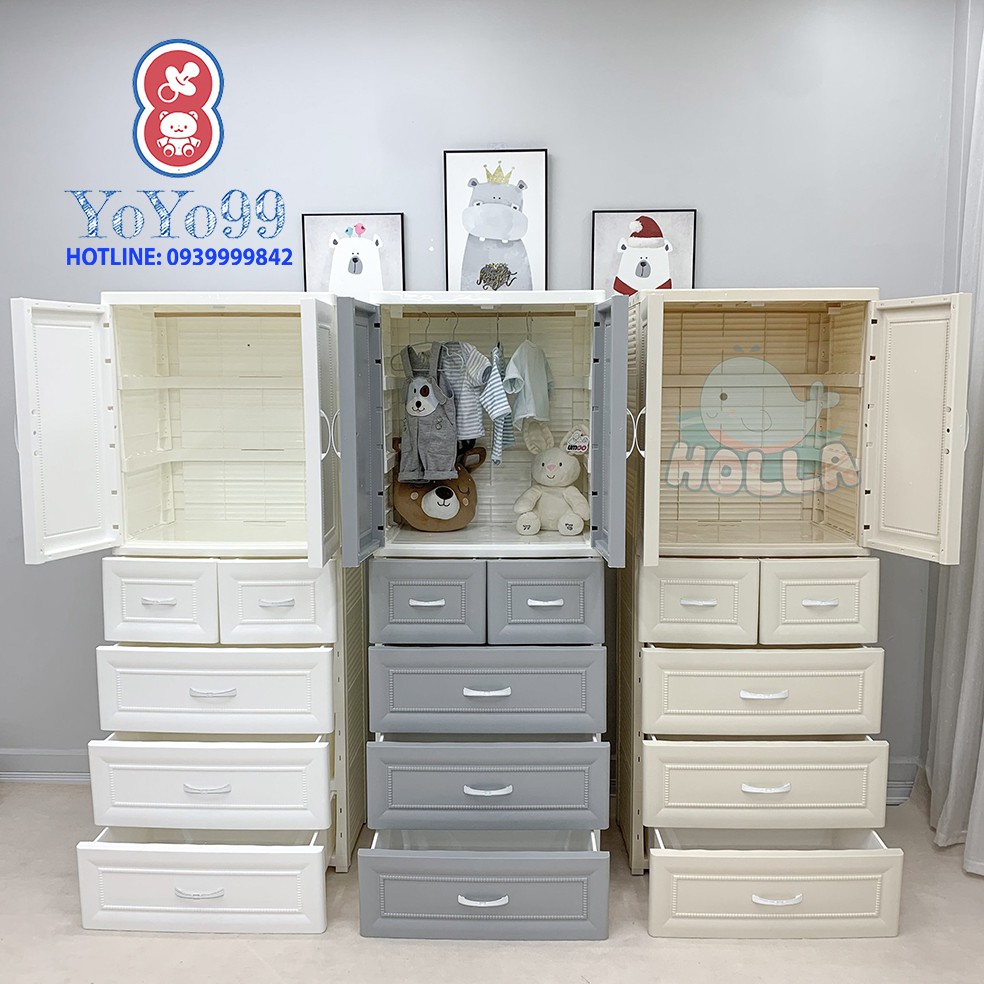 Tủ nhựa Holla 5 tầng 6 ngăn cao cấp HL-0919