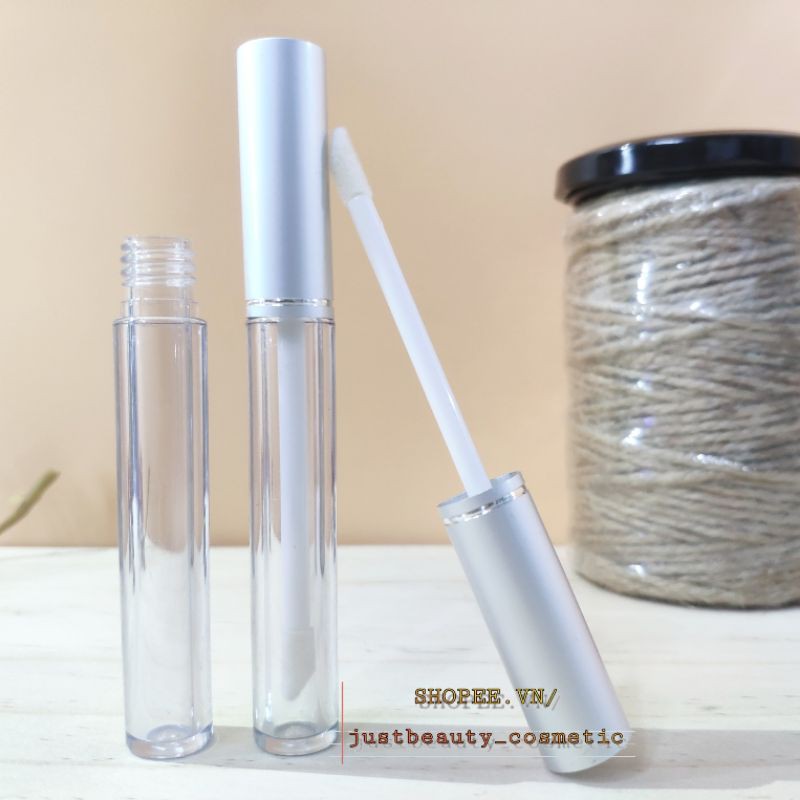 VỎ CHAI LỌ CHIẾT SON NƯỚC bằng nhựa LIP GLOSS 5ml đẹp cao cấp có nút chống tràn JUSTBOTTLE