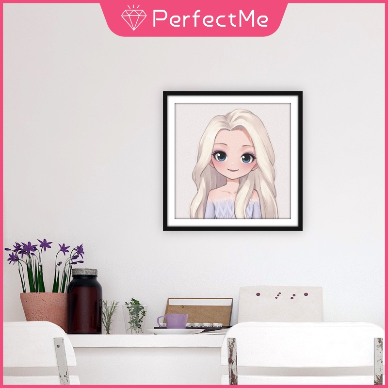 Tranh Đính Đá 5D Tự Làm 30x30cm Hình Công Chúa Disney Trang Trí Nhà Cửa