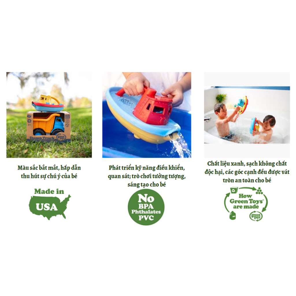 Đồ chơi tàu thuỷ kéo Green Toys - Vàng