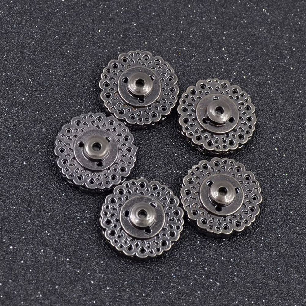 Hạt nút bấm kim loại hình hoa dạng lỗ cho áo sweater