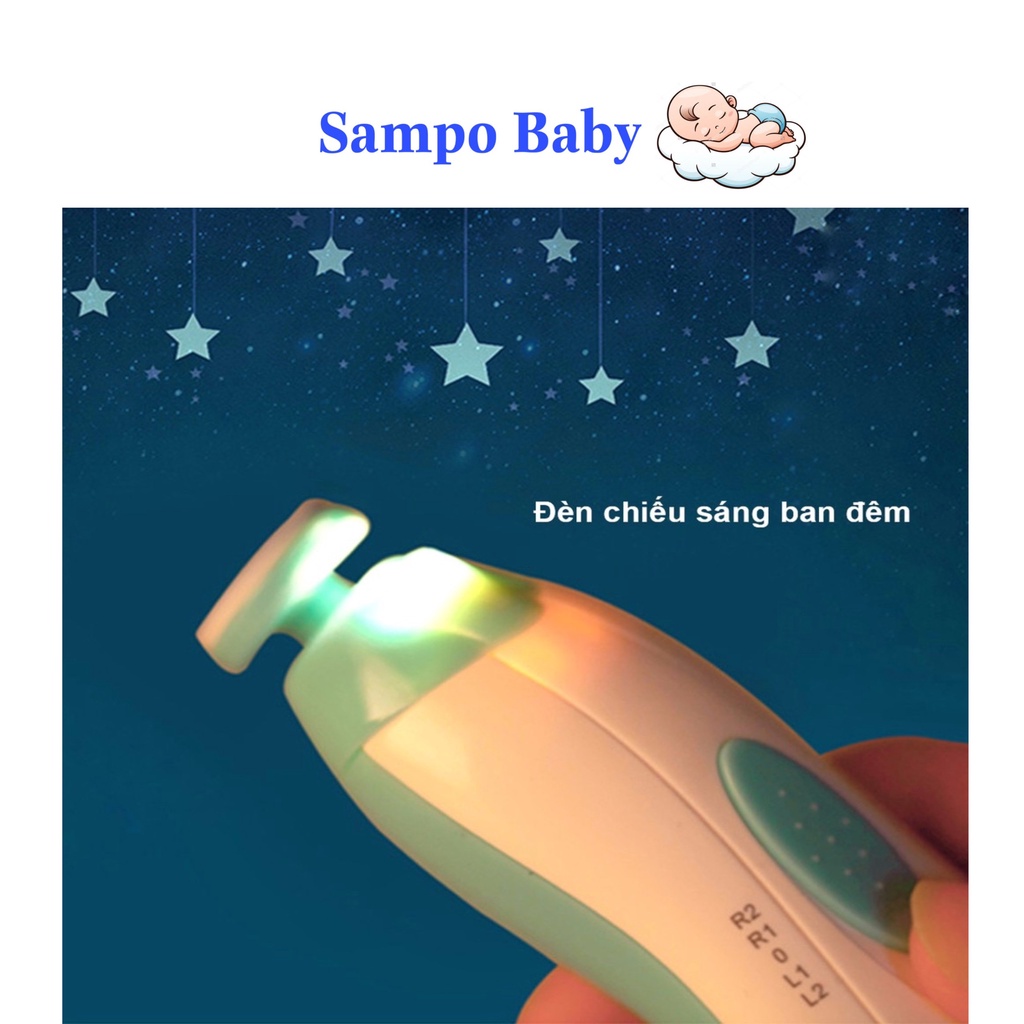 Máy cắt móng tay điện đa năng cho bé, Cắt dũa móng an toàn (Tặng kèm 2 Pin)