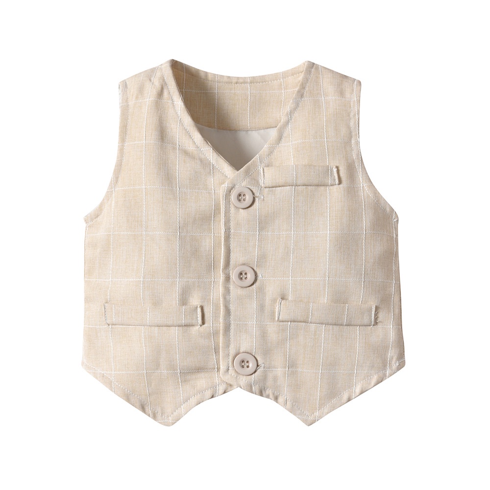 Set Đồ 3 Món Gồm Áo Sơ Mi Cotton Thắt Nơ + Áo Sơ Mi + Quần Dài Thời Trang Mùa Thu Cho Bé Trai 0-5