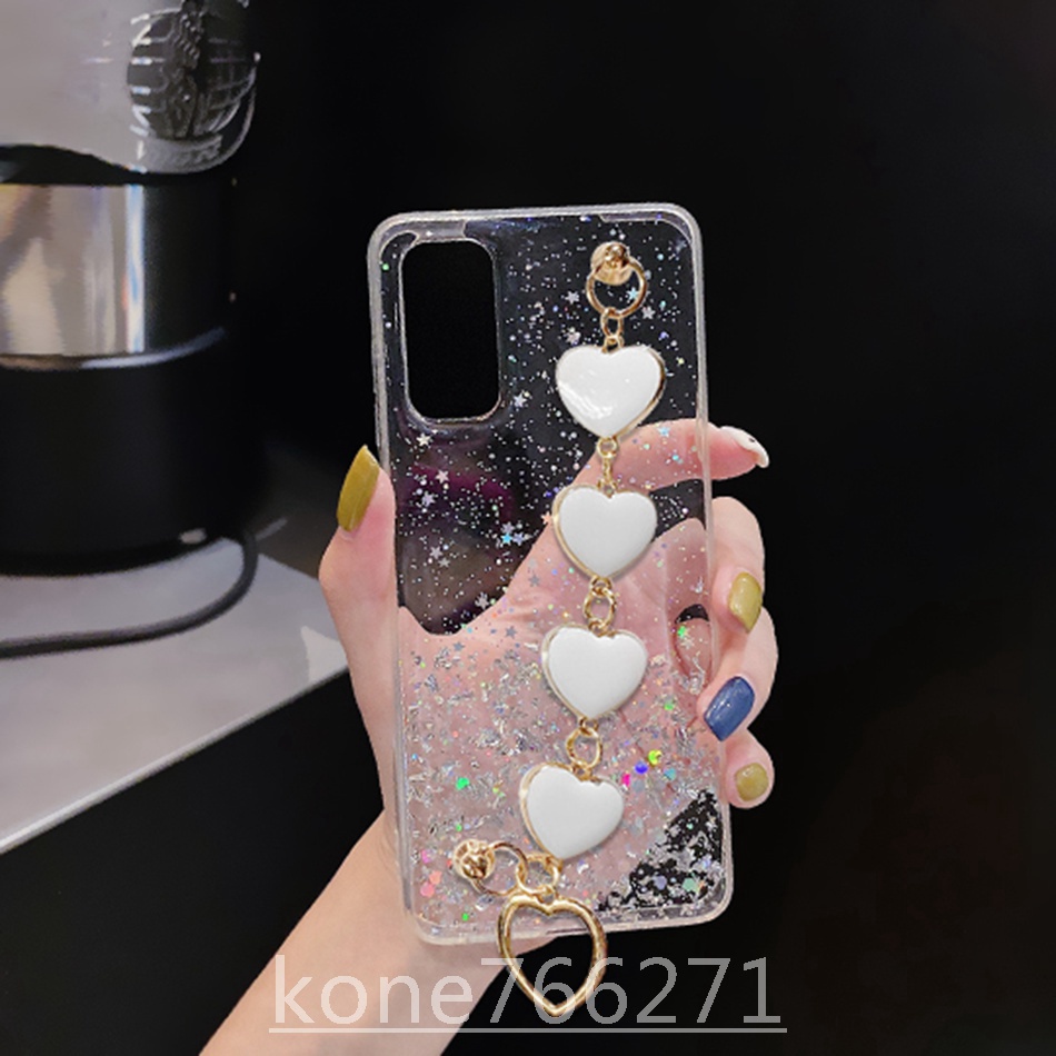 Ôp Điện Thoại Silicon Kim Tuyến Có Dây Xích Đeo Cho samsung galaxy a01 core a02s a21s a11 a20 a30 a10 a10s a20s Ốp