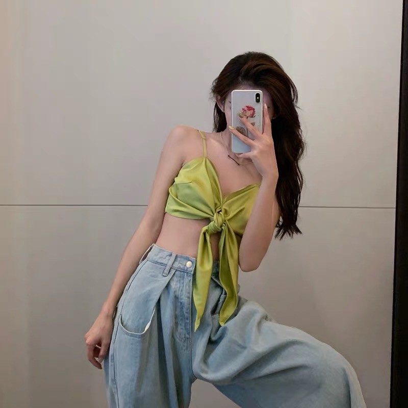 Áo dây croptop cột dây trước