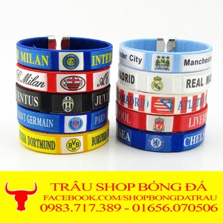 Vòng tay bọc vải lưu niệm - các câu lạc bộ bóng đá Manchester, Arsenal, Chelsea, Barca, Real, Liverpool - Trâu shop