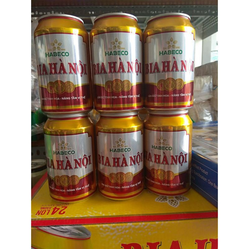5 lon bia hà nội 330ml