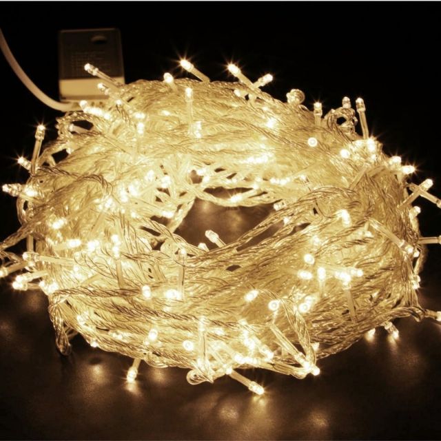 Dây đèn LED vàng trang trí cực đẹp / 8 chế độ chớp, dây 6.5m