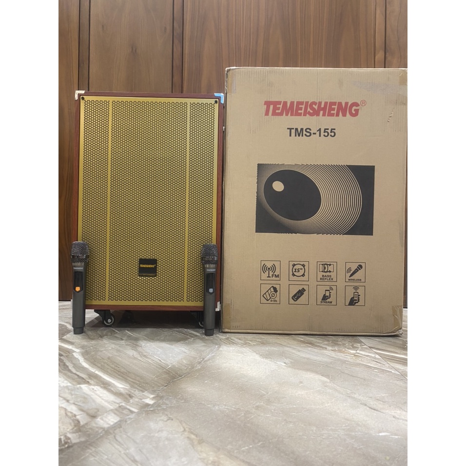 Oa kéo Temeisheng TMS 155. Kết nối đồng thời 2 guitar và các loại micro rời, trang bị đầy đủ cổng kết nối thông dụng