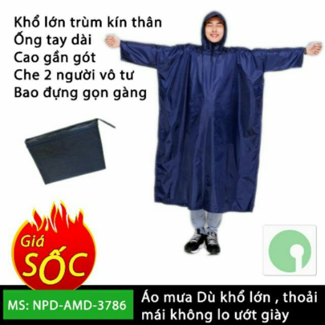 Áo mưa cánh dơi vải dù cao cấp