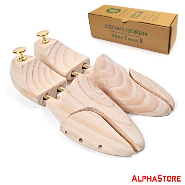 Shoe Tree - Cây Giữ Form Giày Gỗ Thông New Zealand - Hiệu Cedar Green - Mùi Thơm Dịu, Hút Ẩm, Giữ Phom Giầy (Đủ Size)