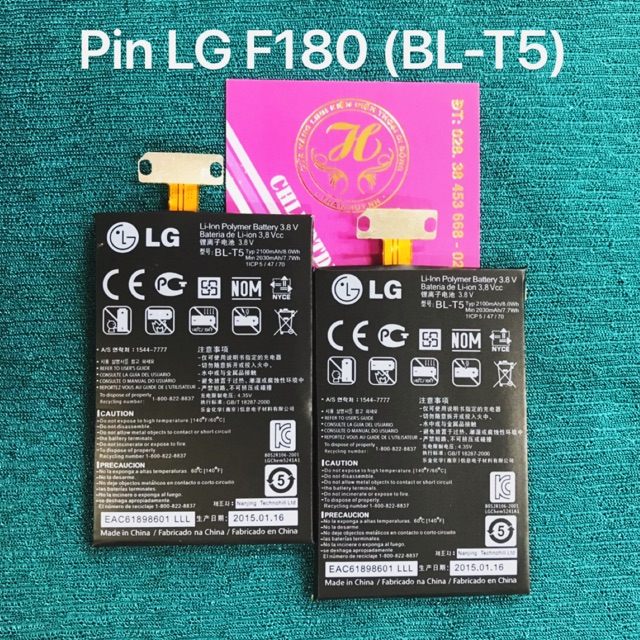 Pin LG F180/ E975 zin kí hiệu trên pin BL-T5