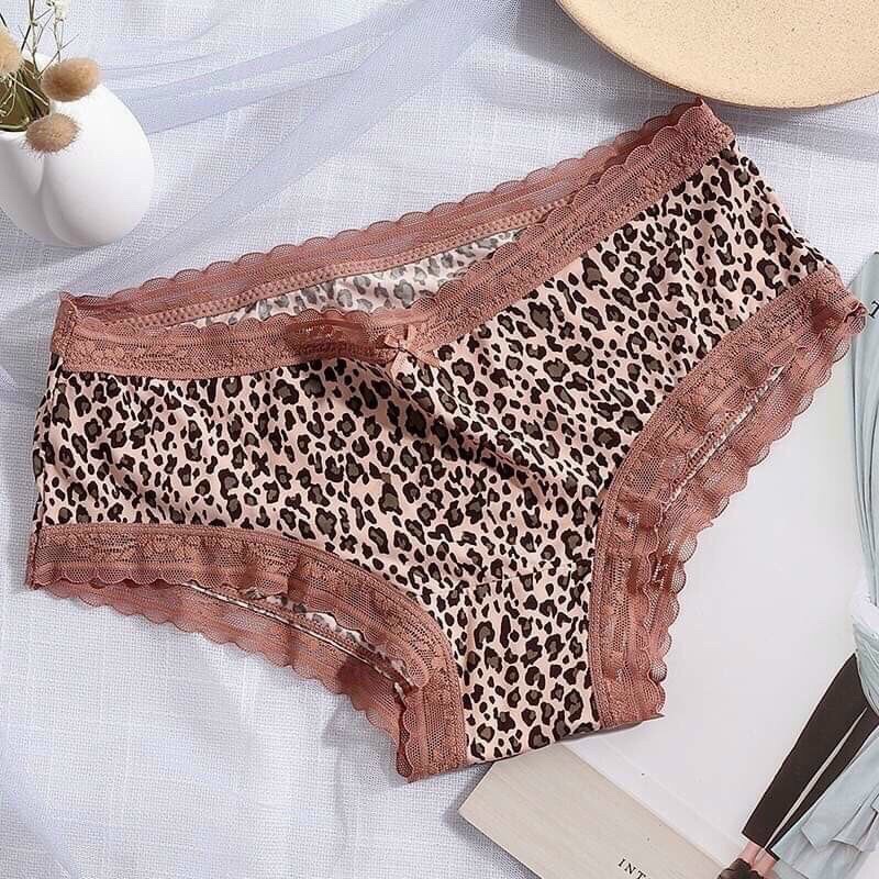 Quần lót nữ da báo sexy viền ren thun lạnh Laurentia 2339 | BigBuy360 - bigbuy360.vn