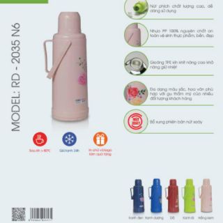 Phích đựng nước nút xoáy  Rạng đông 2035 N6.X