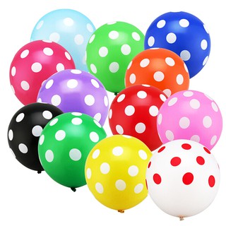 Set 10 bóng chấm bi nhiều màu