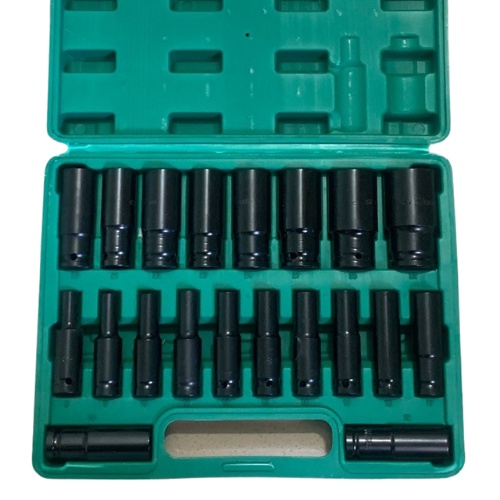 Bộ Khẩu dài 20 Món dùng cho máy siết bulong 8-32 - hàng cao cấp chống han rỉ chống vỡ Hàng Cao Cấp