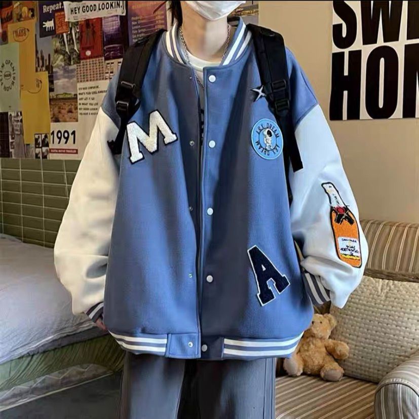 Áo Khoác Nỉ Bomber Cardigan Logo Thêu chữ A Nỗi Form Rộng Chất Nỉ Bông Dày Dặn Nữ Unisex f.s.shop68