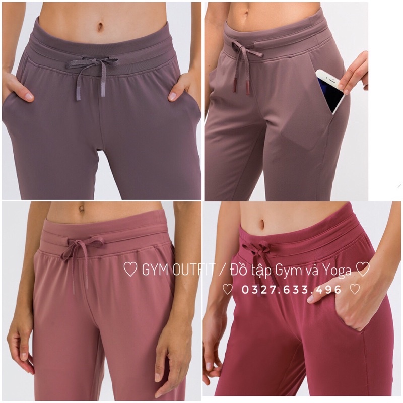 Quần Thể Thao Lululemon Ready To Rulu Jogger Crop - Quần tập Gym - Yoga Vải Lulu Cao Cấp Co Dãn Thoải Mái