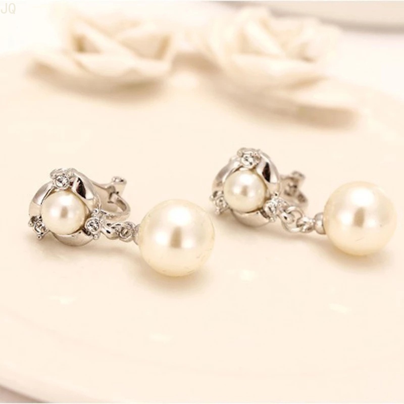 Bông Tai Bạc 925 Đính Ngọc Trai Tự Nhiên Thời Trang Dành Cho Nữ