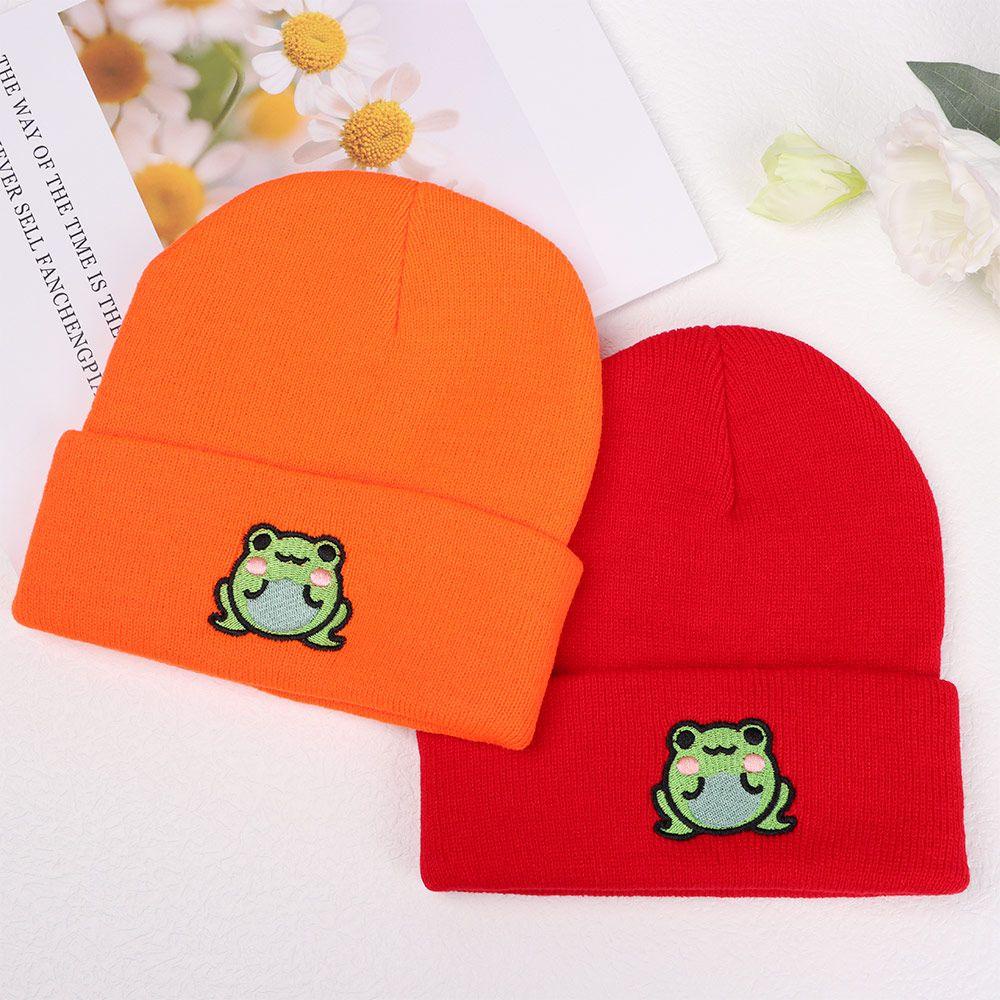 Mũ Bonnet Mềm Mại Thêu Hình Chú Ếch Phong Cách Hip Hop Cá Tính